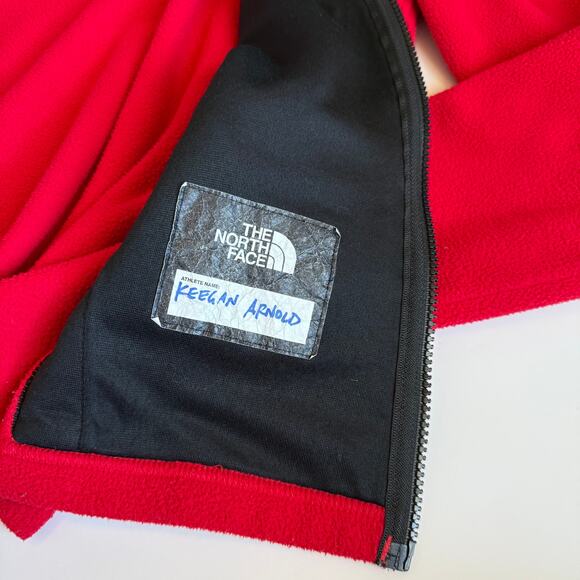 The North Face Freestyle Fleece Hooded Jacket Red Youth Large 14/16 - Picture 10 of 13